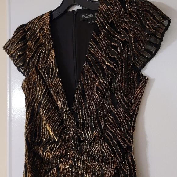 RACHEL ZOE New Black Printed Textured - Picture 6 of 14